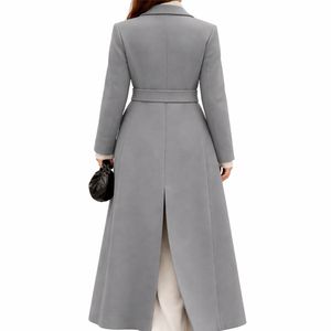 Abrigo Largo Clásico de Invierno para Mujer, de Lana Transpirable, con Doble Botonadura, Elegante, Cálido, Cómodo y Personalizable - Product Image 3