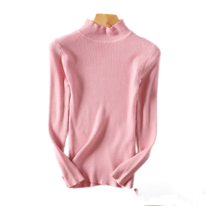 Suéter de Punto Suave para Mujer, Cuello Alto, Elegante, Corte Ajustado, para Otoño e Invierno, con Tela Elástica y Cómoda - Product Image 1