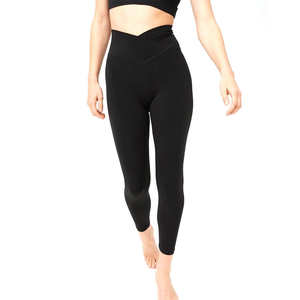 Leggings de mode pour femmes, taille haute, très extensibles, moulants, sexy, pour le fitness, en Spandex/Polyester, respirants et à séchage rapide - Product Image 1