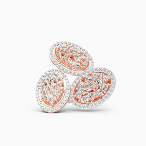 Anillo de Compromiso de Doble Banda con Diamante Cultivado en Laboratorio, 0.67 Ct, Claridad VVS/VS, Certificado IGI, Chapado en Rodio - Product Image 4