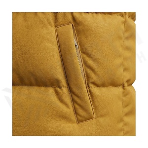 Hooded Quilted Waterproof <b>Bubble</b> Jacket Black Full Sleeve Winter Windproof Cotton Shell Knitted Fabric Polyester Filling Stand - Product Image 5