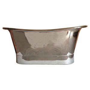 Baignoire autoportante en laiton avec finition patinée, design attrayant, forme ovale, fabriquée à la main, à prix avantageux, en provenance d'Inde - Product Image 5