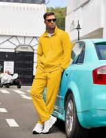 Setelan Olahraga Kasual Premium Pria Jaket Sport Modern Celana Jogger Tapered Pakaian Atletik Sehari-hari