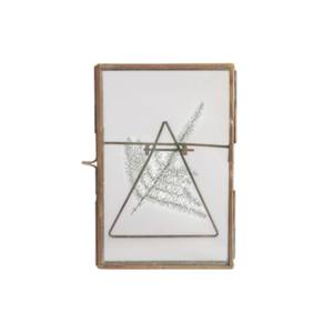 Cadre photo flottant en laiton antique et verre transparent, support de table pour photos, prix économique, vente chaude - Product Image 1