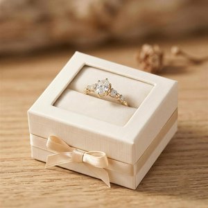 IGI Certified Oval Five Diamond Engagement Rings Solid <b>Yellow</b> Gold Women Wedding Ring Lab Grown Diamonds Ring for Women - Product Image 5