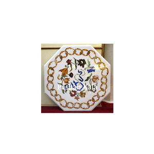 <b>White</b> Marble Beautiful Popular Quality Inlay <b>Coffee</b> <b>Table</b> Top - Product Image 1