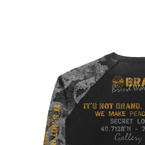 Worldwide <b>Men's</b> Short Sleeve T-Shirt <b>Black</b> Solid Front Logo Formal Regular Fit <b>Turtleneck</b> Silk Screen Printed 100% Cotton - Product Image 2