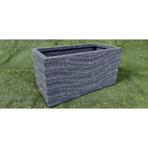 Rectangular Classic wave Design Handcrafted Hand Carved FRP Planter Pot Lightweight Unbreakable Floor <b>Outdoor</b>/Indoor Use - Product Image 2