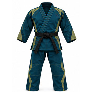 Tenue de karaté respirante en tissu tissé, vêtements d'arts martiaux, chemise d'entraînement à manches longues et pantalon assorti pour étudiants - Product Image 1
