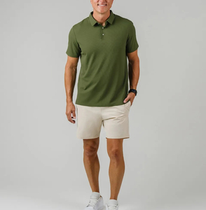 Camiseta Polo Clásica para Hombre, Corte Regular, Color Sólido, Transpirable, Camiseta Polo de Golf, Venta al por Mayor, OEM, ODM, Camisetas Polo Premium - Product Image 2