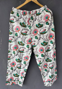 ชุดนอนผ้าฝ้ายพิมพ์ลายลำลองสำหรับผู้หญิง ชุดนอนสองชิ้นที่นุ่มสบาย - Product Image 3