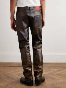 Pantalon en cuir imprimé léopard Leggings en similicuir Pantalon imprimé animal Pantalon en cuir taille haute - Product Image 2
