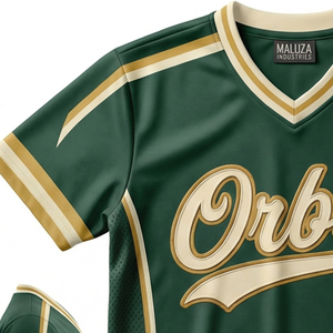 เสื้อเบสบอลสั้นพิมพ์ลายแบบซับลิเมชั่นตามสั่ง ผ้าโพลีเอสเตอร์ระบายอากาศได้ดี แห้งเร็ว ชุดทีม ผลิตจากโรงงานในจีน - Product Image 3