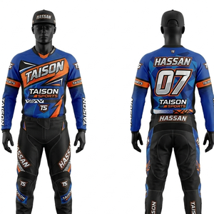 Jersey BMX premium para hombre, 180 GSM, tela de poliéster transpirable, paneles rojos y negros de carreras, impresión por sublimación, diseño de logotipo personalizado - Product Image 5