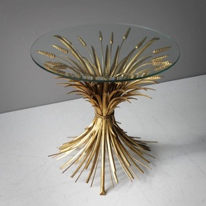 Mesa de Centro de Metal Contemporánea con Superficie Metálica, Moderna y Decorativa, No Plegable, Mueble para Sala de Estar, Garantía N/a, M F INTERNATIONAL - Product Image 1
