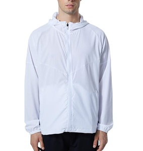 New Arrival Light Weight Sportswear With Hood Skin Friendly Full Zipper Four Solid Color Blank Windbreaker <b>waterproof</b> <b>Jacket</b> - Product Image 6
