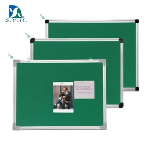 Tablero de anuncios de fieltro verde con marco de franela SYH con función duradera para mostrar mensajes - Product Image 1