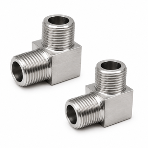 Raccord coudé à 90 degrés en acier inoxydable 304, filetage mâle-femelle, usinage CNC, pour connexion de conduites d'eau, d'huile et de gaz - Product Image 3