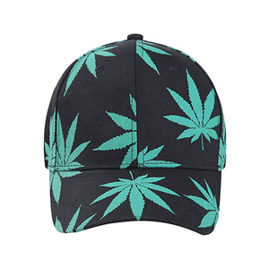 หมวกเบสบอลผ้าฝ้าย 100% ขายส่ง ลายใบไม้สีเขียว หมวกกีฬาแบบ Fitted ปรับขนาดได้ ปักโลโก้ตามสั่ง สำหรับผู้ชาย - Product Image 5