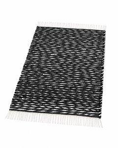 Black White Woven Modern <b>Door</b> <b>Mat</b> Beaded Entry Rug Fringe Floor <b>Mat</b> <b>Machine</b> <b>Washable</b> Outdoor for Front <b>Door</b> Porch Hallway - Product Image 1