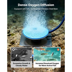 Compressore d'aria da 3/4 HP, sistema di aerazione da 5,2 CFM, 2 diffusori, 100 tubi ponderati, aeratori per laghetto per 3 aeratori per macchine di acquacoltura - Product Image 3