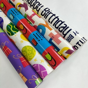 Nhà máy thân thiện với môi cao cấp tùy chỉnh thực hiện trẻ em món quà sinh nhật giấy gói trẻ em bên Hộp Quà Tặng Bọc bao bì giấy cuộn - Product Image 1