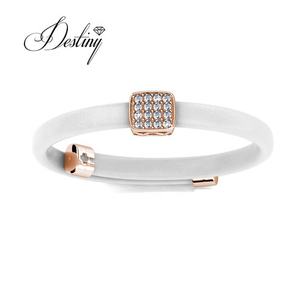 <span class=keywords><strong>Pulsera</strong></span> de cuero de moda Daisini adornada con cristales de <span class=keywords><strong>Swarovski</strong></span> <span class=keywords><strong>Pulsera</strong></span> al por mayor de alta calidad para regalo - Product Image 3