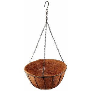 Decorative Luxury Iron Plant <b>Basket</b> with Artistic <b>Garden</b> Theme for Balcony Fence Patio and Veranda Decor - Product Image 1