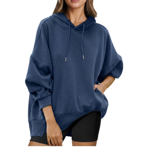 Sweat-shirt à capuche personnalisé avec impression en relief 280 g/m², coupe décontractée, pour femme, vente en gros, en polyester, pour fille - Product Image 1