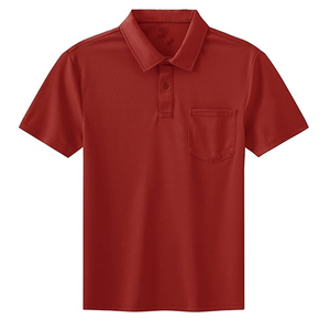 Men's Solid Pattern for Polo <b>Shirt</b> 100% Polyester 220 Grams Breathable Knitted Fabric OEM Service with Front Logo - Product Image 6