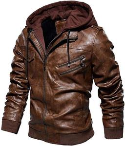 Chaqueta de Piel Sintética Tejida para Hombre, Invierno, Cuello Camisero, Cierre de Cremallera, Estampado de Goma en Relieve, Diseño Personalizado Informal para Exteriores - Product Image 3