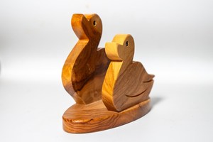 Wooden Napkin Holder Multipurpose Wooden Tissue and Napkin Rack Compact Tabletop Organizer for Dining Room <b>Office</b> <b>Desk</b> - Product Image 1