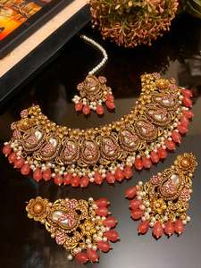 Juegos de Joyería de Lujo Chapados en Oro para Mujer, Conjunto de Collar y Aretes para Boda, Personalizados OEM ODM - Product Image 2
