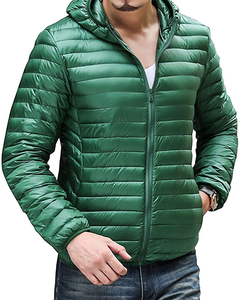 Veste matelassée à capuche slim pour homme, en toile, isolée, style streetwear, décontractée, pour l'hiver - Product Image 1