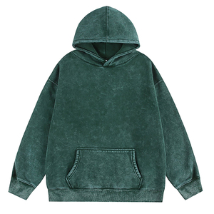 Sweat-shirts pour hommes respirants, lavés à l'acide, sur mesure, 100% coton, avec poche, de haute qualité, pour l'hiver - Product Image 3