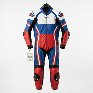 Combinaison de moto en cuir artisanale sur mesure, équipement de course professionnel ajusté sur mesure - Product Image 6