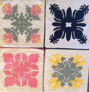 Magnifiques 4 couvre-lits hawaïens multicolores faits main par des designers, 100% faits main, pour la maison, la décoration de linge de lit d'hôtel - Product Image 3