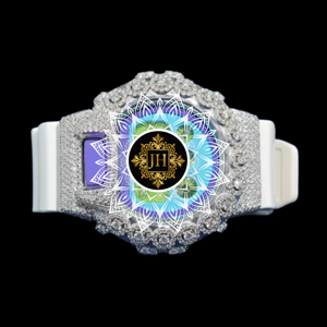 High Quality Luxury Diamond Men's Watch with <b>Chronograph</b> Function Japan Movement Rubber Band Band for Wedding Low Price - Product Image 4