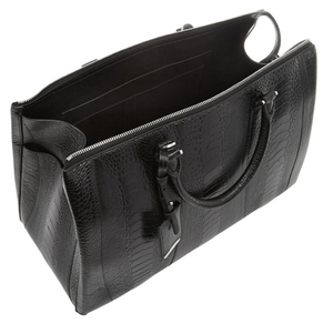 Leather <b>duffel</b> <b>bag</b> travel Shoe compartment weekender <b>bag</b> Zipper closure duffle <b>bag</b> Black travel <b>duffel</b> <b>bag</b> - Product Image 3
