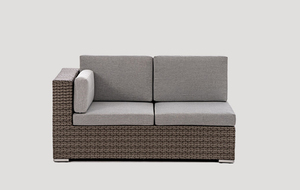 Conjunto de Sofás de Ratán PE para Exteriores, Contemporáneo, con Cojines Grises, Muebles de Jardín Impermeables, Diseño Moderno para Vivir al Aire Libre - Product Image 3