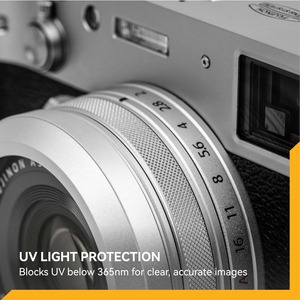 NC UV (Silver Frame), <b>Camera</b> Lens <b>Protector</b> Filter for Fujifilm X100 Series (X100, X100S, X100F, X100T, X100V, X100VI) - Product Image 5