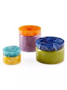 Modern Luxury Handmade Resin Wedding <b>Kitchen</b> <b>Storage</b> <b>Jar</b> Canister Microwavable Leak Dishwasher Safe Flip Top wedding usage - Product Image 4