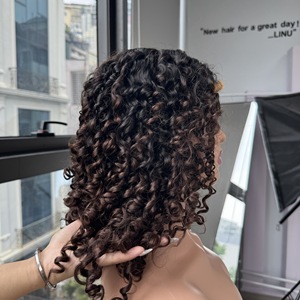 วิกผมมนุษย์แบบชาวเวียดนามวิกผมมนุษย์แบบหยิกสีน้ำตาลเปียโน - Product Image 6