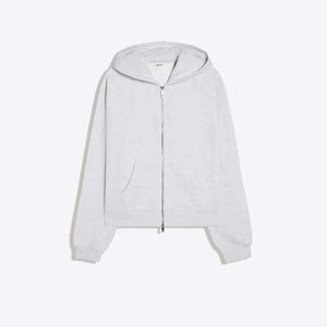 Sweat-shirt à capuche surdimensionné pour femme, couleur unie, manches longues, fermeture éclair, mélange de coton polaire, vêtements d'automne - Product Image 2