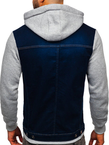 Winter Arrival <b>Men</b> jeans <b>Jacket</b> in Reasonable Price Customized Logo Design Breathable Streetwear <b>Men</b> <b>Denim</b> <b>Jacket</b> OEM - Product Image 2