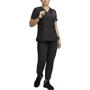 Conjunto de Uniforme Médico para Spa, Salón, Clínica, Bienestar y Personal Hospitalario, Ropa de Trabajo Transpirable Unisex con Diseño de Blusa y Pantalones - Product Image 1
