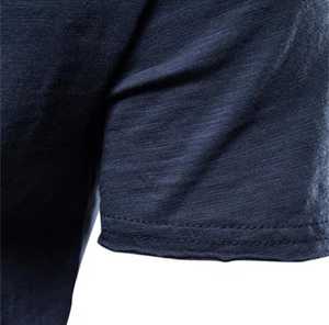 <b>Men's</b> Slim Fit Short Sleeve O-Neck T-Shirt Solid Color Knitted Casual Wear 100% Cotton Jersey Fabric - Product Image 5