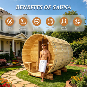 Sauna extérieur certifié CE, norme européenne, avec véranda |   Smart WiFi |   Haute efficacité énergétique pour les centres de <span class=keywords><strong>spa</strong></span> néerlandais - Product Image 2