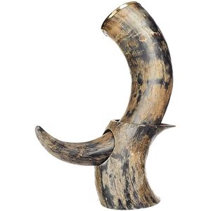 Handcrafted Buffalo Horn Viking <b>Drinkware</b> Natural Finish for Mead or Beer Wholesale Option Available - Product Image 4