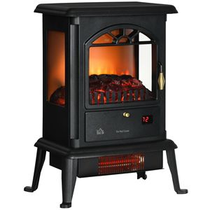 Caminetto Elettrico a Infrarossi Realistico Autoportante con Temperatura Regolabile e Timer per Uso Domestico - Product Image 1